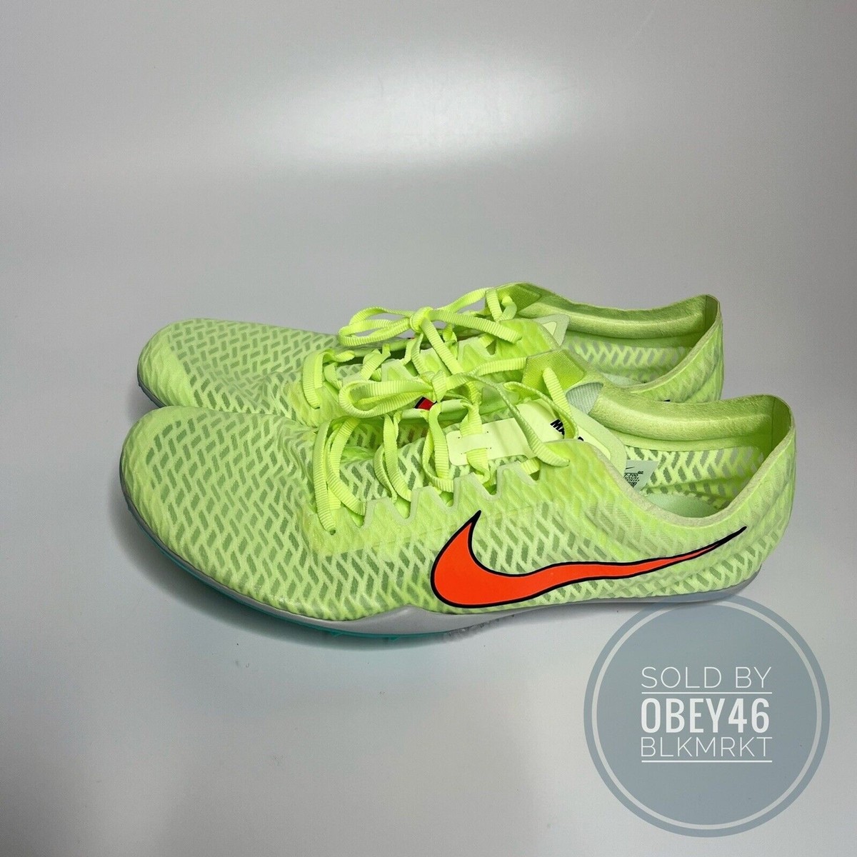 Nike Zoom Mamba V 5 Barely Volt Orange Track Cleats AJ1697  display picture 3