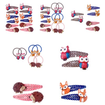 3D Animal Hair Barrettes Strong Secure Side Clip For Children Kids Daily Wear