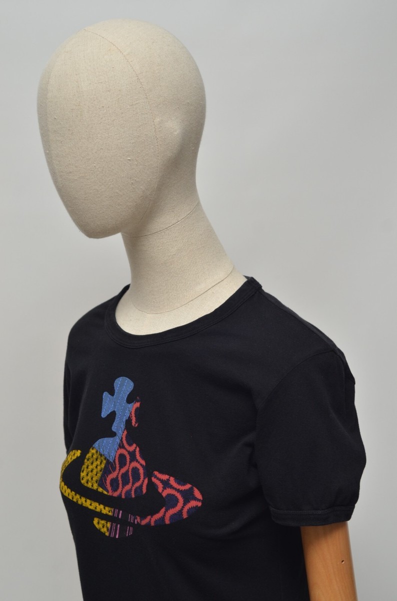 Vivienne Westwood Anglomania Women's Black Cotton Tee Shirt Vivienne Westwood Anglomania Women's Black Cotton Tee Shirt