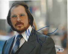 CHRISTIAN BALE SIGNED 'AMERICAN HUSTLE' 8x10 MOVIE PHOTO 2 ACTOR BECKETT BAS COA