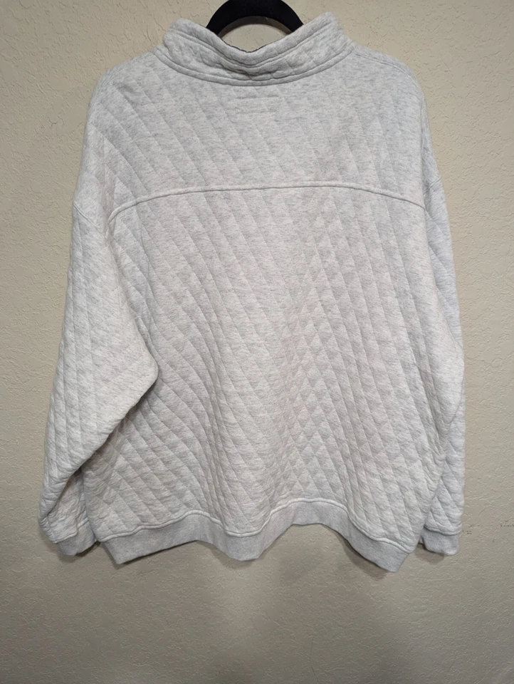 Suéter Pullover Westport Estilo de Vida Acolchado Botón Simulado Gris Talla 3XB Foto 2 de 4