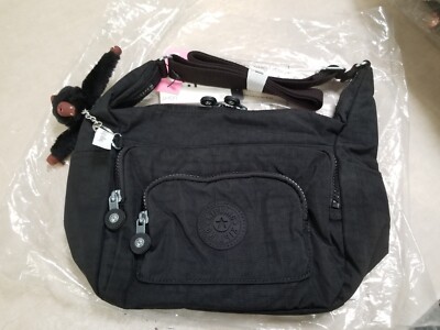 Kipling KI1998 Erica S Small Tote Crossbody Bag Purse Polyamide Black Tonal, NWT
