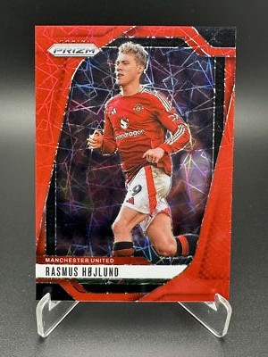 2024-25 Panini Prizm EPL - Rasmus Hojlund #135 Red Lazer Prizm /49 Color Match!