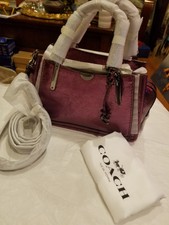 coach metallic leather dreamer 21 satchel