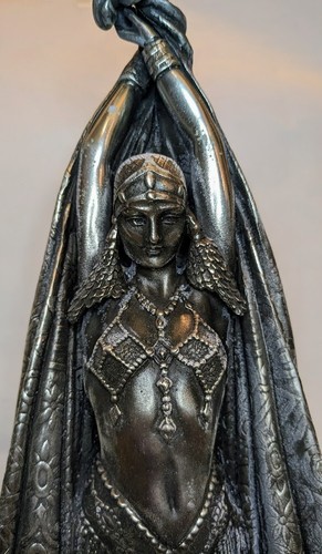 Rare Compulsion Gallery Antinea Belly Dancer Art Deco Pewter Statue - Picture 7 of 22
