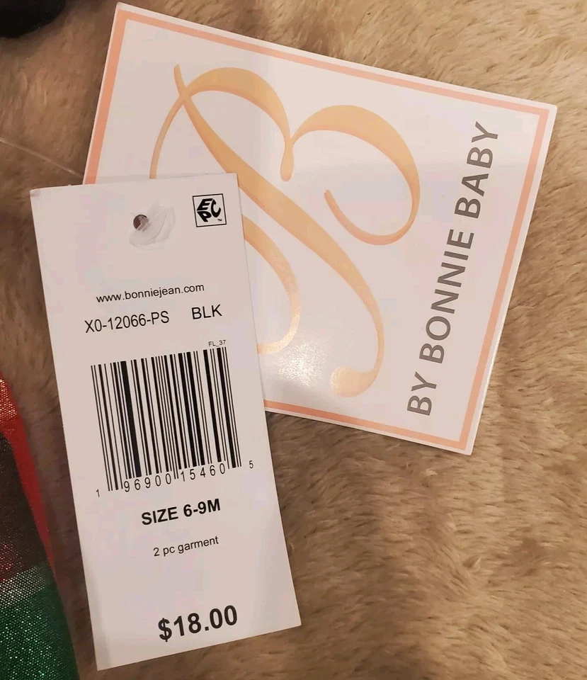 Baby Girl Dress 2 piece. Size 6-9M. By Bonnie Baby. New with tags - Image 4 of 4