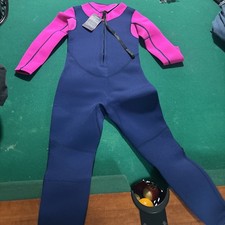 Surqo Pink And Blue Youth Wet Suit Size 8