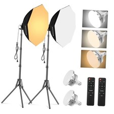 Softbox Lighting Kit, 22'' Octagon Softbox Photography Lighting-Kit 22inch