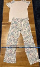 Ladies Small Pink Floral Pyjamas Hardly Worn Excellent Condition Short Sleeve
