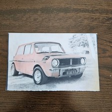 Vintage 1990's Hand Tinted Photo of 1960-70's Mini Cooper Clubman Pink & B & W