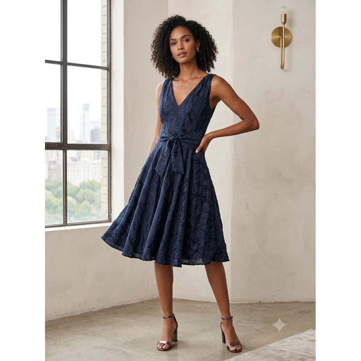 eva franco cocktail dress Eva Franco Anna Maria in Seville Stripe Sequined Cocktail Party Dress Size  6