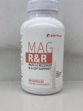 Mag R&R Natural Muscle Recovery Supplement 90 Capsules Salt Wrap New Sealed