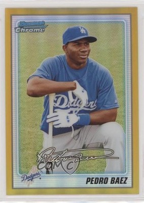 2010 Bowman Chrome Prospects Gold Refractor 46/50 Pedro Baez #BCP190 1b8