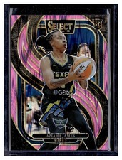 Aziaha James #174 2025 Panini Select WNBA Pink Flash Prizms Premier Dallas Wings