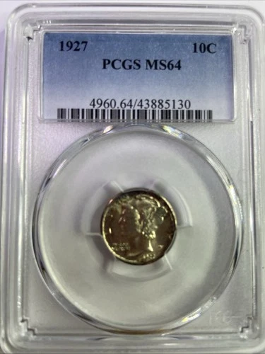 1927 10C Mercury Dime PCGS MS64