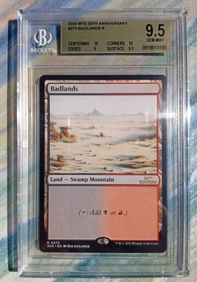 MTG: Magic BADLANDS 30th ANNIVERSARY Edition BGS 9.5 Gem Mint DUAL