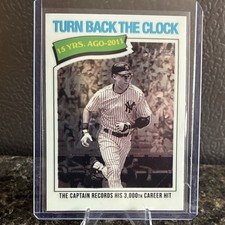 Topps 2026 Heritage Turn Back The Clock Derek Jeter #335 Yankees 3,000th Hit