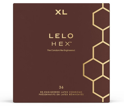 LELO HEX XL Kondome 36 er Pack revolutionär Wabenstruktur strukturiert Premium
