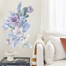 Purple Flower Baby Nursery Wall Stickers Vinyl Decal Home Decor Art Mural