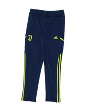 ADIDAS Boys Juventus Tracksuit Trousers 11-12 Years Navy Blue Polyester CN20