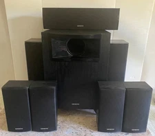 Onkyo 7-Speaker Home Theater System 7.1 Channel With Powered Subwoofer SKW-570