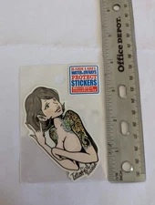 Tattoo Girl B Side Label Sticker - UV/Water resistant
