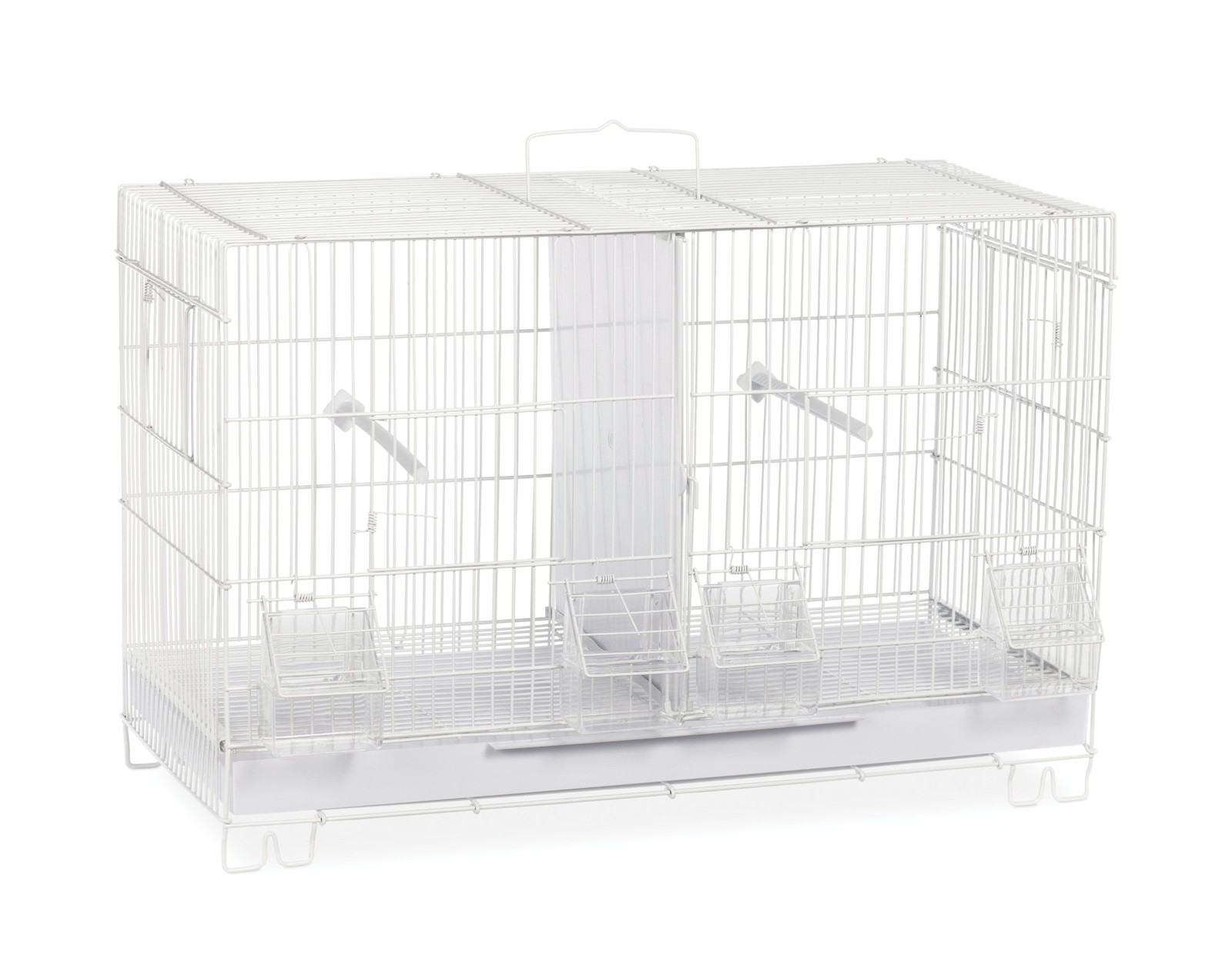 Prevue Hendryx White Breeder Cage, 1/2" Bar Spacing, Finches