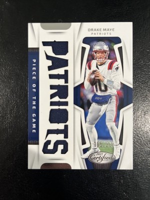2025 Panini Certified Piece of the Game Drake Maye Jersey #POG-DME #/299 Pats