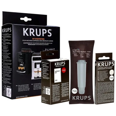 Krups Pflegemittelset Wasserfilter + Reinigungstabletten + Entkalkungspulver