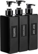 Empty Reusable Plastic Soap Dispenser Bathroom Shower Containers for Body Wash