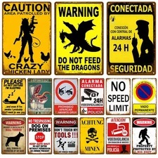 Tin Metal Sign Poster Plates Bar Retro Wall Art Decor for Home 8x12 