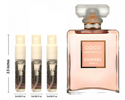 3-Pack) Coco Chanel Mademoiselle EDP Sample Spray - 2ml/0.06oz
