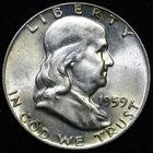 1959  50C  Franklin Half Dollar UNCIRCULATED #H30