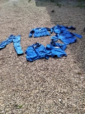 Lot of 6 New Used Old Blue Vintage Sanfor Work Pants Jackets 