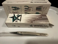 Excelta 159-RT Tweezers - Replaceable Carbon Fiber .012" x .011" Tip - Straight