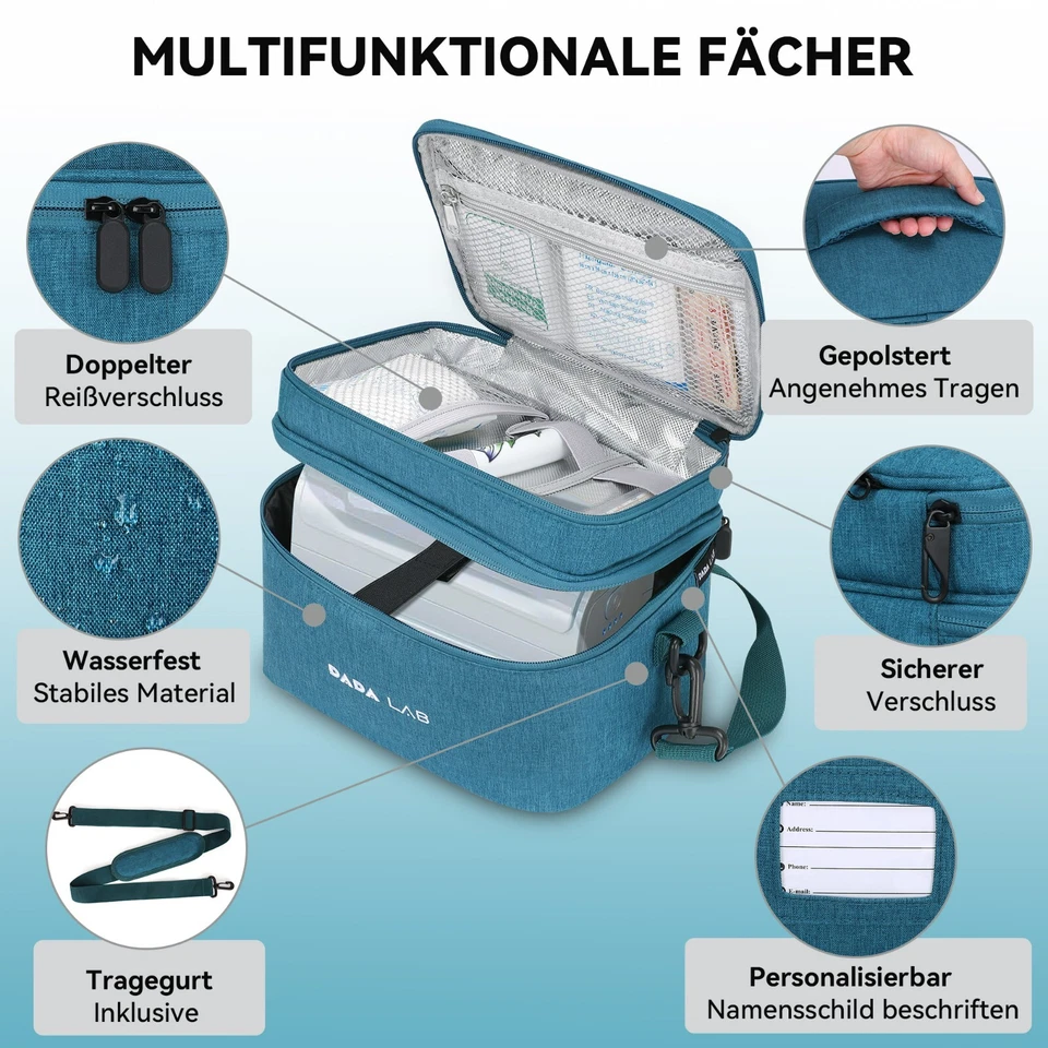 DADA LAB Tasche für Inhalationsgeräte – Passend für Pari Boy, Medisana, Omron - Bild 2 von 4