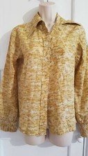 ARAMISS LADIES IZE 10 36" CHEST BROWN MIX LONG SLEEVE BLOUSE