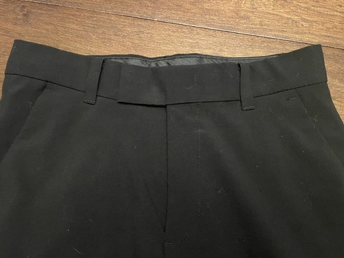 Calvin Klein Boys Dress Pants Black Flat Front - Size Boys 12 - Picture 3 of 5