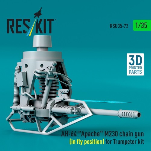1/35 ResKit RSU35-0072 AH-64 "Apache" M230 chain gun (in fly position) for Trump - Picture 2 of 3