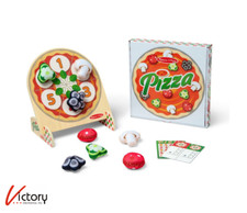NEW SEALED Melissa Doug Pizza Topping Toss Games 14-Piece Set 92311 - Wood