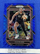 2023 #25 A'Ja Wilson WNBA Panini Prizm Basketball Blue Wave Prizm Aces