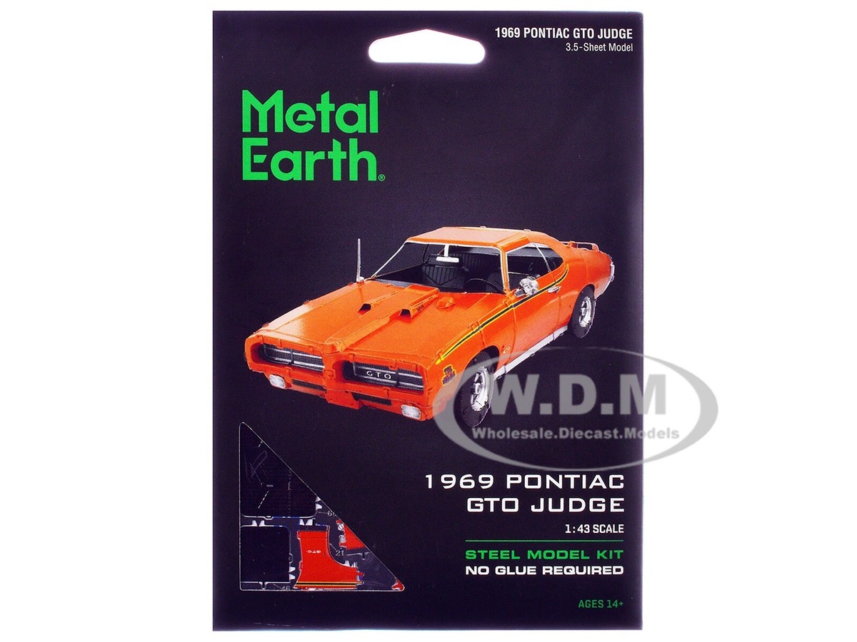 アーテル 1969ポンティアック GTO スーパージャッジ 1969 PONTIAC GTO JUDGE ORANGE STEEL MODEL KIT BY METAL EARTH