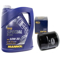 MotoröL Set 10W-30 5 Liter + ÖLfilter SM 196 FüR VW Lupo 1.0 37KW 6X1 50 PS