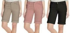 Buffalo David Bitton Women's Super Soft Bermuda Mid-Rise Shorts