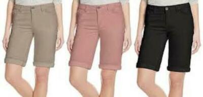 Buffalo David Bitton Women's Super Soft Bermuda Mid-Rise Shorts
