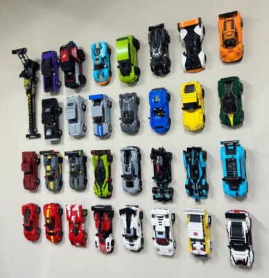 Wall Mount Display for LEGO  Speed Champions Cars (8-Stud Wide Models, 2020 Now)