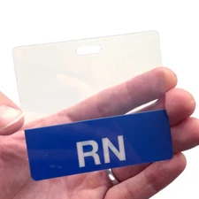 CLEAR RN Badge Buddy - Horizontal - Hospital ID Card Buddies Registered Nurses