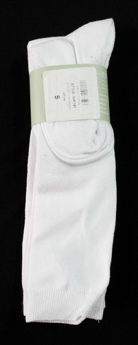 Dennis Uniform Girl's Knee-High Seamless Opaque Socks 3-Pack DM3 White Small NWT - Picture 3 of 5