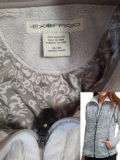 Exofficio Women's Size Xl Sun3 Pile Fleece Travel Trekking Vest Zip Up Nwt $85