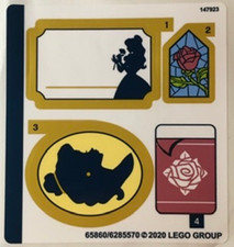 LEGO STICKER SHEET 1 ONLY BELLE'S STORYBOOK ADVENTURES 43177 from set New